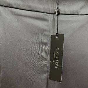Talbots Gray Satin Stretch Dressy Pants, Size 16 Petite Curvy, NWT